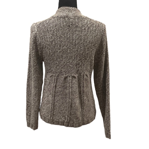 Celly knit brown button front long sleeve costal gramma cardigan sweater medium - Picture 4 of 10